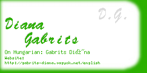 diana gabrits business card